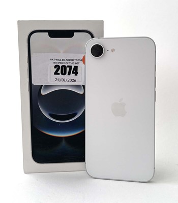 Lot iPhone 16e 128GB White with box and cable