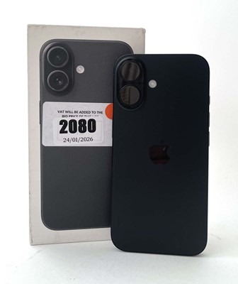 Lot iPhone 16 128GB Black with box and cable