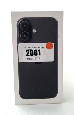 Lot iPhone 16 128GB Black with box and cable