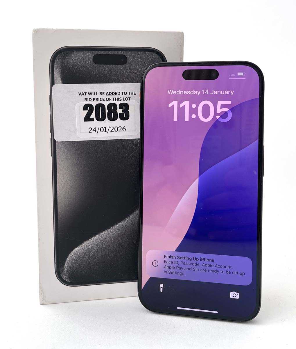 Lot iPhone 15 Pro 128GB Black Titanium with box...