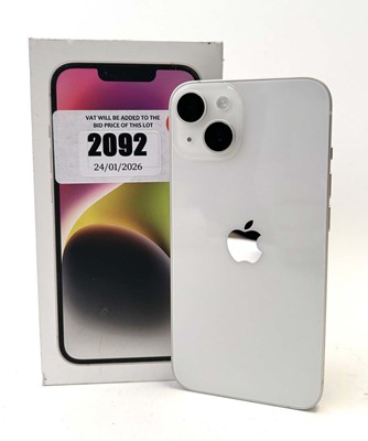 Lot iPhone 14 128GB Starlight with box and cable