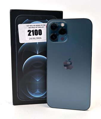Lot iPhone 12 Pro Max Pacific Blue with box and cable