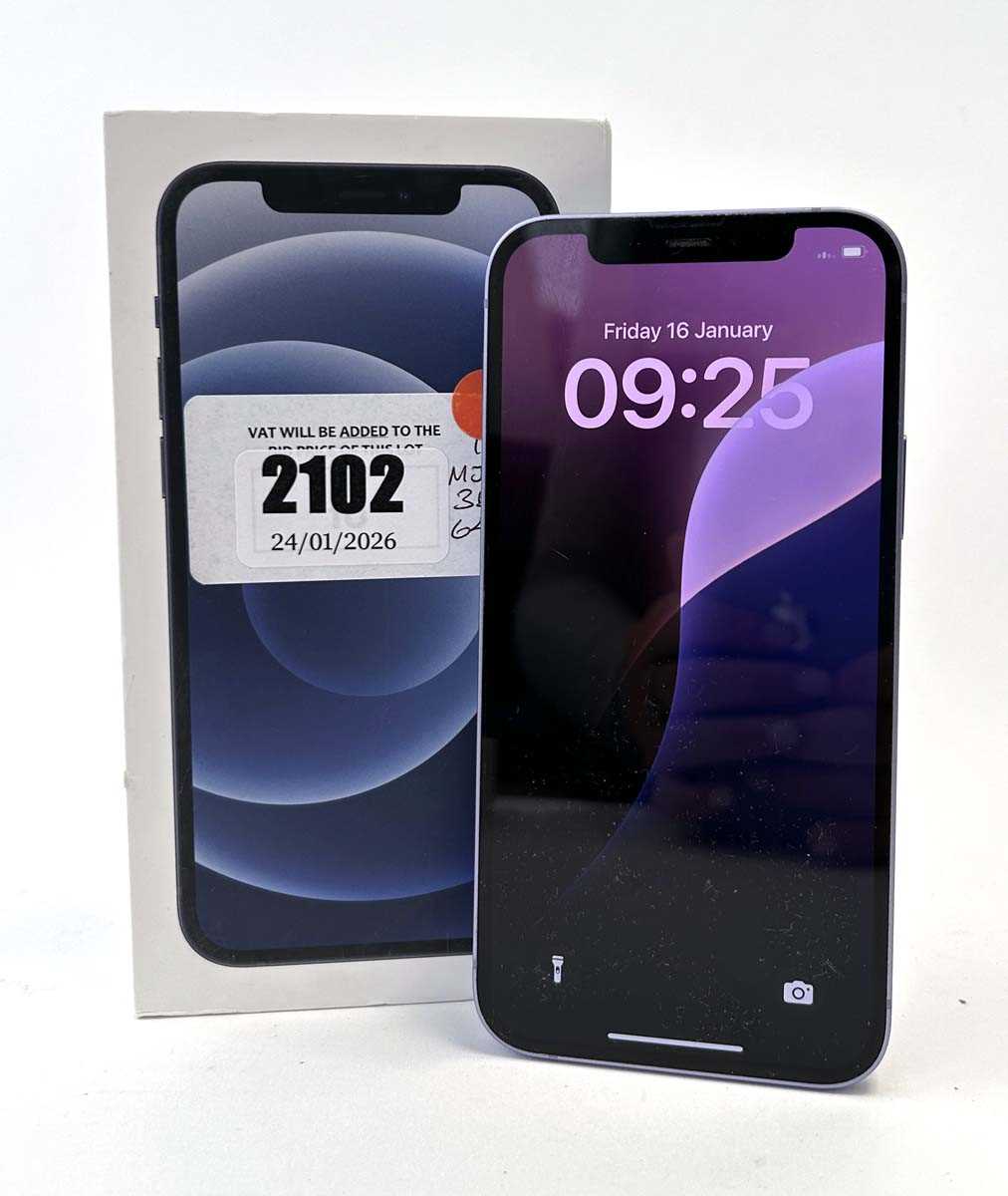 Lot iPhone 12 64GB Purple with box