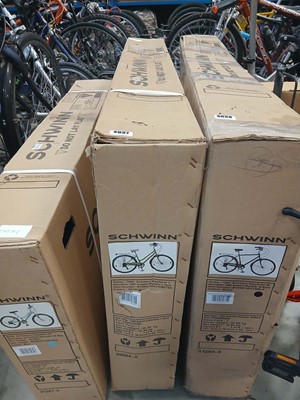 Lot 4037 - Boxed Schwinn green town bike