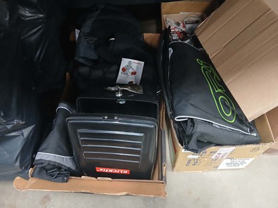 Lot 4121 - 2 boxes of bicycle equipment to include...