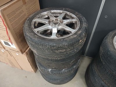 Lot 4150 - 4 stainless steel wheels with tyres