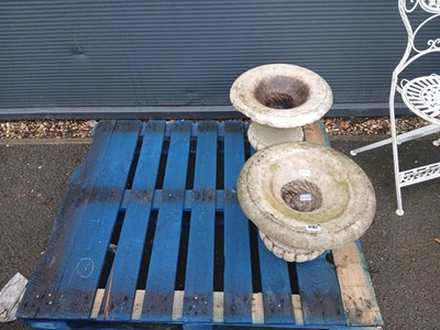Lot 4161 - Two concrete garden planters