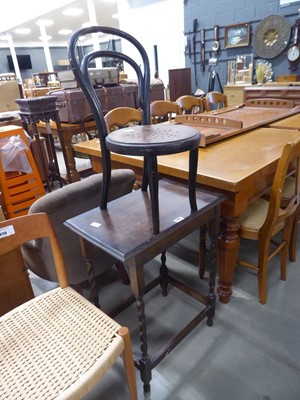 Lot 5114 - Child's bentwood chair plus a barley twist...