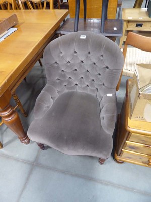 Lot 5119 - Button back Victorian armchair