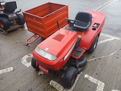 Lot 4173 - Jonsered ICT H16 rider on mower with trailer...
