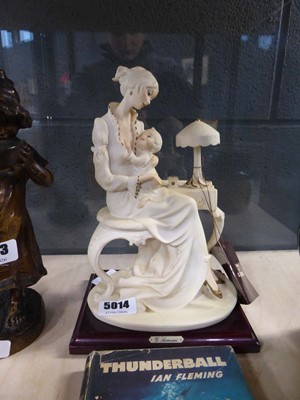 Lot 5014 - Italian porcelain figure, mother and child