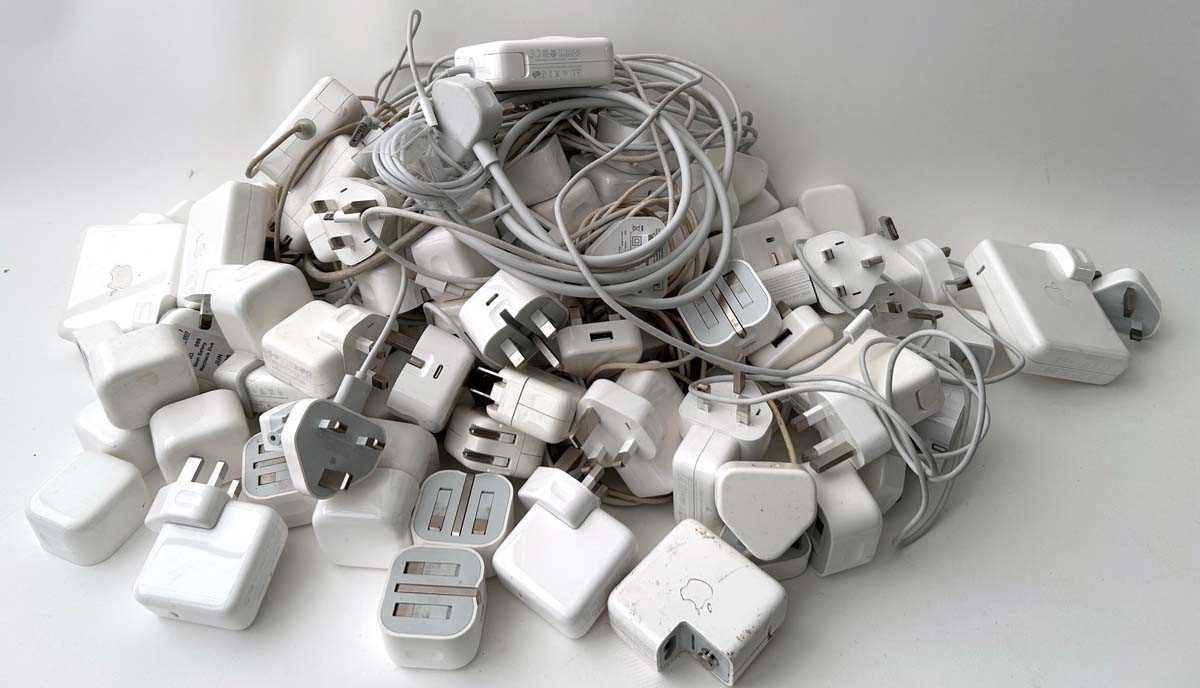 Lot Quantity of MagSafe and USB-C chargers