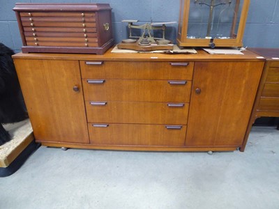 Lot 5026 - Teak sideboard with 4 central drawers