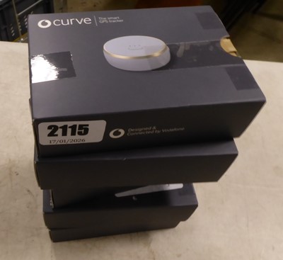 Lot 2115 - 5 boxed curve GPS smart trackers