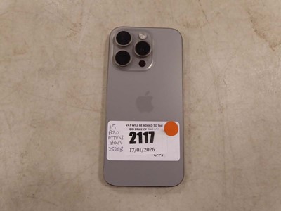 Lot 2117 - Unboxed Apple iPhone 15 Pro, 256GB, model no....