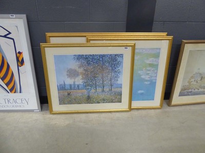 Lot 5035 - 3 Monet impressionist prints