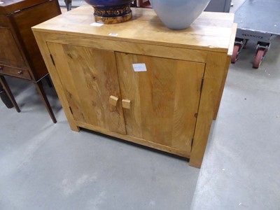 Lot 5177 - Rustic pine double door cupboard