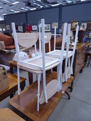 Lot 5182 - 4 faux pine and metal dining chairs