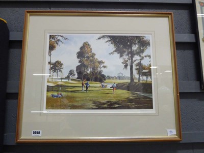 Lot 5058 - Artists proof print, golfers