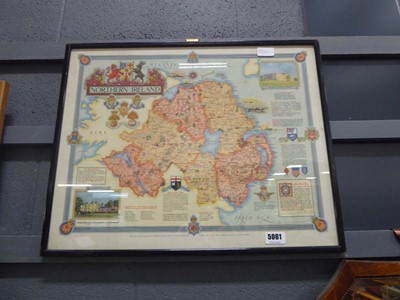Lot 5061 - Framed and glazed print of Northern Ireland