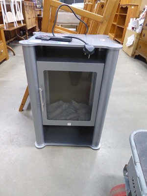 Lot 5198 - Electric fire in silver painted surround