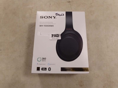 Lot 2143 - Boxed pair of Sony WH100 XM4 noise cancelling...