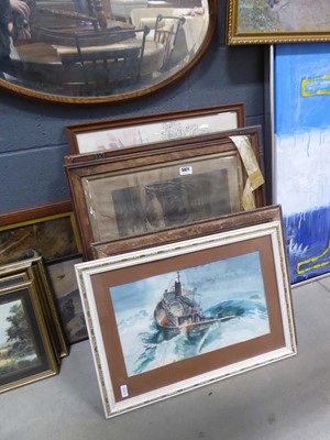 Lot 5071 - Quantity of watercolours and prints, to...