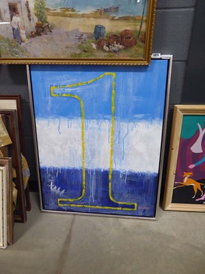 Lot 5075 - Oil on canvas, No 1