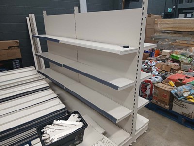 Lot 4240 - S4S cream finish steel shop display gondola...