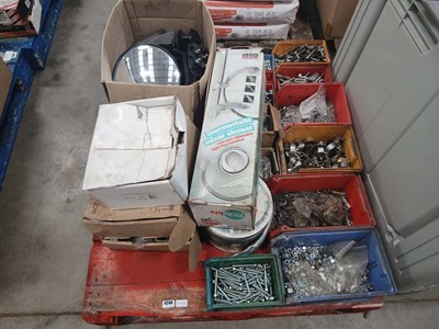 Lot 4248 - Pallet containing storage bins containing nuts,...