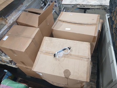 Lot 4253 - Pallet with boxes containing safety goggles...
