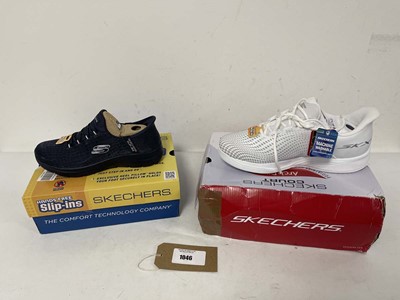 Lot 2x Boxed pairs of Sketchers trainers sizes UK4...