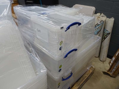 Lot 4328 - Pallet of plastic storage boxes
