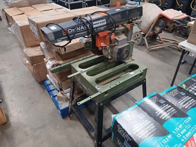 Lot 4342 - DeWalt 240v radial crosscut saw on stand