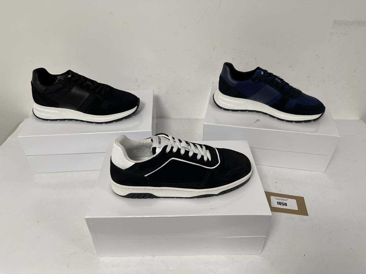 Lot 3x Boxed pairs of Vincentius trainers all size...