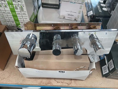 Lot 4284 - Chrome shower mixer valve with accessories