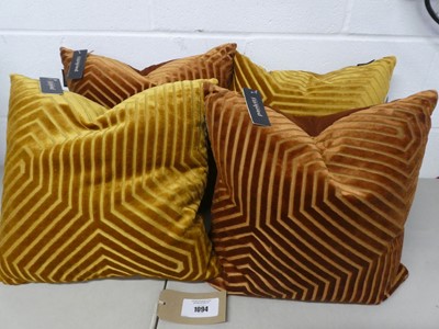 Lot X4 Paoletti feather decorative cushions in...
