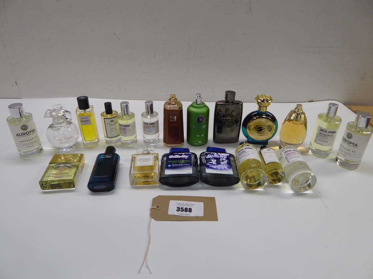 Lot 20 assorted fragrances unboxed, part used and...