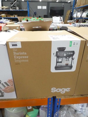 Lot 3005 - Sage Barista Express Impress coffee machine