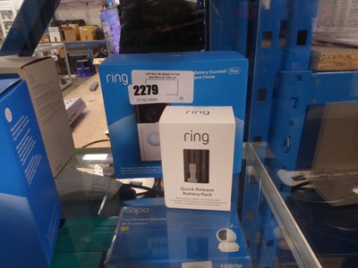 Lot 2279 - Ring doorbell and chime along with a quick...