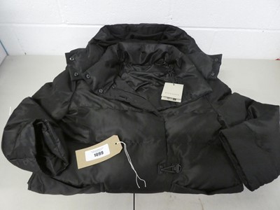 Lot All Saints 'Allana' long puffa coat in black...