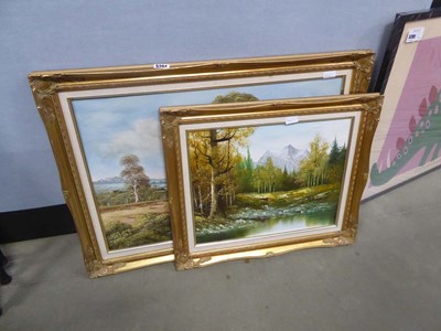 Lot 5204 - 2 oils on board on and canvas - country scenes...