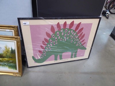 Lot 5205 - Childs print of stegosaurus