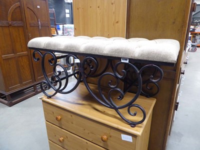 Lot 5206 - Upholstered metal seat