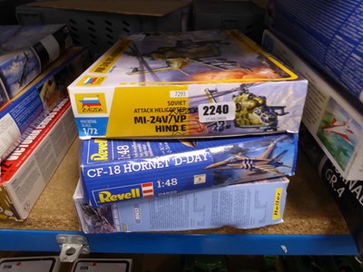 Lot 2240 - 3 boxed model Aircraft kits, Soviet Attack...