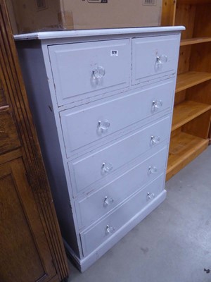 Lot 5210 - Painted pine chest of 2 over 4 drawers