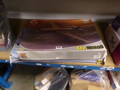 Lot 2253 - Boxed Airfix BAE Nimrod plane, plus Heller...