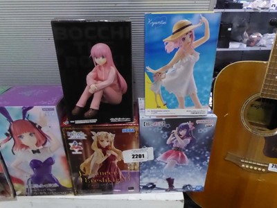 Lot 2201 - Four boxed Anime figures of female characters...
