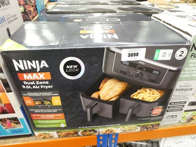 Lot 3098 - Ninja Max duo zone 9.5ltr air fryer