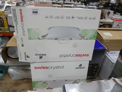 Lot 3128 - 2 Swiss Crystal frying pans